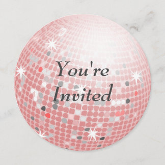 Invitación Estás Invitado - Bola de Discoteca