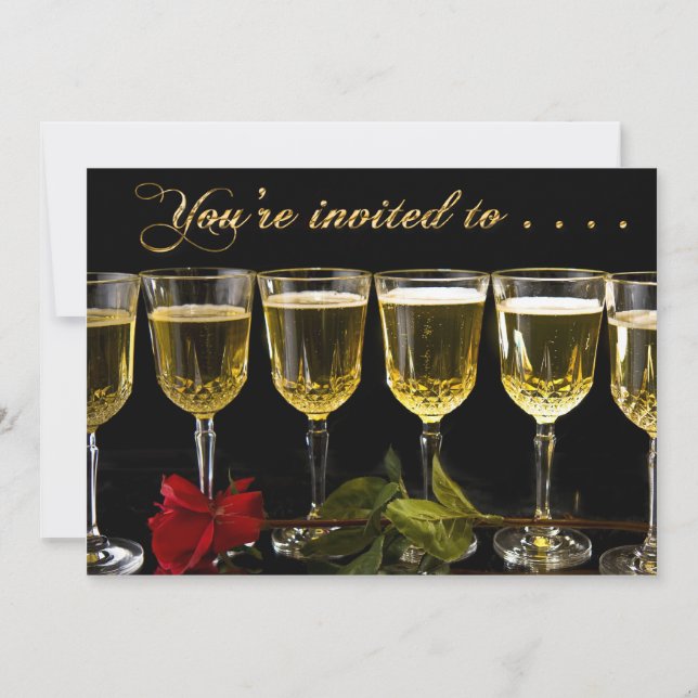 Invitación Estás invitado. (Fiesta de la cena) (Anverso)