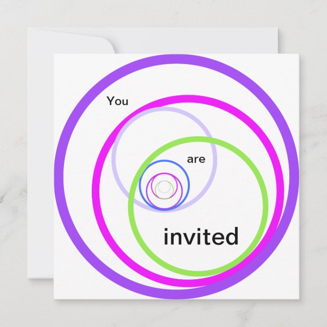 Invitación Estás invitado. Por favor, únase a nosotros (Anverso)