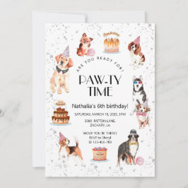Invitación ¿Estás listo para el cumpleaños de Dog Pawday?
