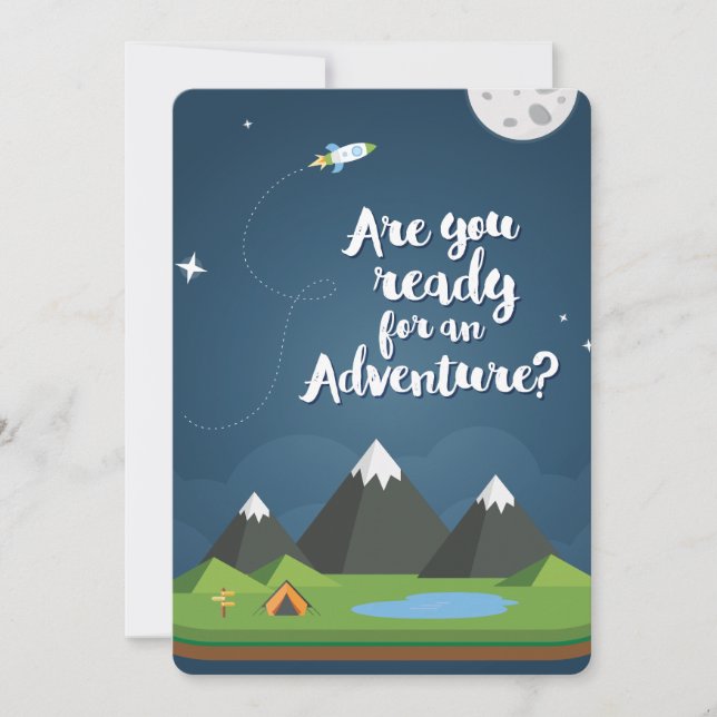 Invitación ¿Estás listo para una aventura?¡SÍ! (Anverso)