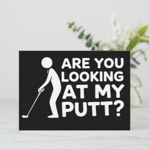 Invitación ¿Estás mirando mi regalo de golf para amantes del 