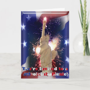 Invitación Estatua de la Libertad, Fuegos Artificiales y Band
