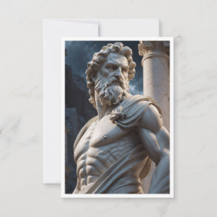 Invitación Estatua del Dios Griego Zeus