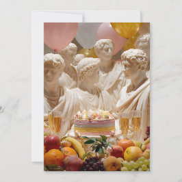 Invitación Estatua Griega Antigua “Un Año Más Viejo”