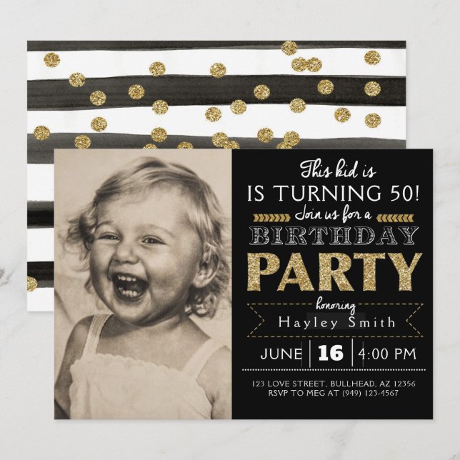 Invitación Este chico está cambiando cualquier edad Invitació (Anverso / Reverso)