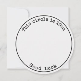 Invitación Este círculo es de 10cm buena suerte divertido emb