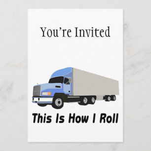 Invitación Éste es cómo ruedo semi el camión