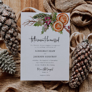 Invitación Este Es El Boda Botánico De Los Navidades De Tempo