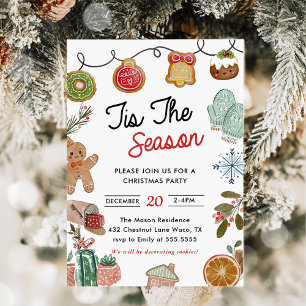 Invitación Este es el Fiesta de Navidades de Cookie de tempor