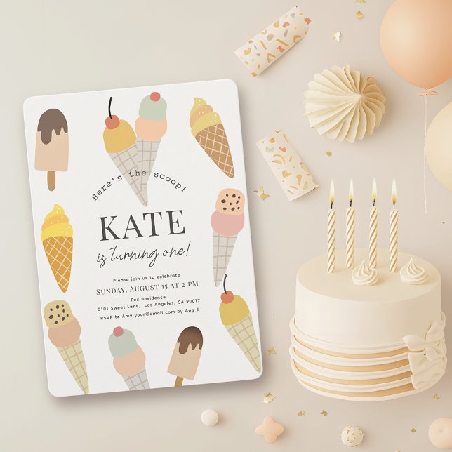 Invitación Este es el primer cumpleaños del Crema de Hielo Co (Subido por el creador)