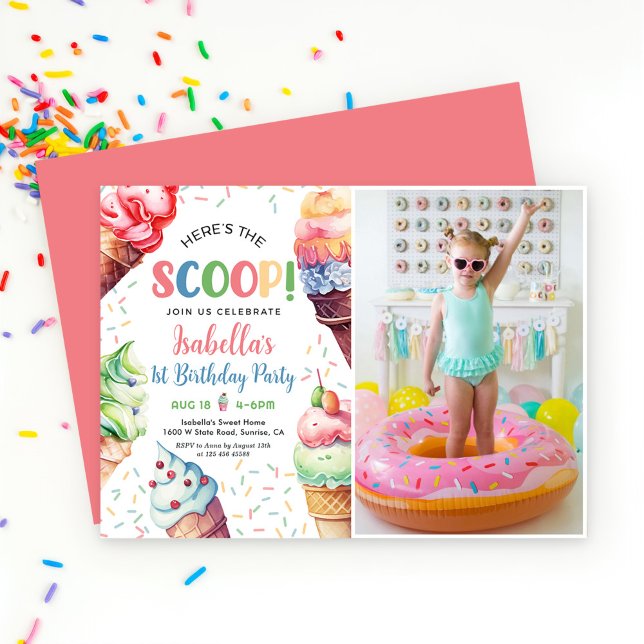 Invitación Este es el primer cumpleaños del Crema de Hielo de (Subido por el creador)