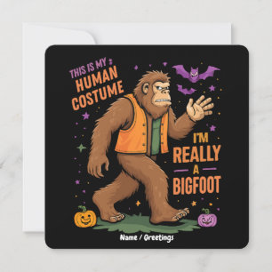 Invitación Este Es Mi Disfraz De Humano Realmente Soy Un Bigf