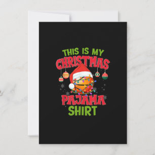 Invitación Este es mi Navidad Pajama Basketball Shirt Santa