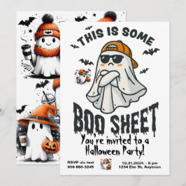 Invitación Este es un fantasma de hojas de boo