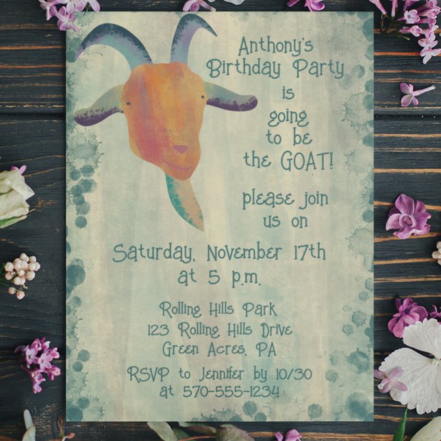 Invitación Este Fiesta será la GOAT (Subido por el creador)