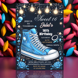 Invitación Este Moda Chica de zapatos dulce 16 cumpleaños de 