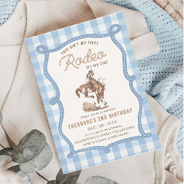Invitación Este no es mi primer Gingham de Rodeo 