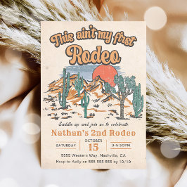 Invitación Este no es mi primer rodeo del segundo cumpleaños 