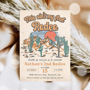 Invitación Este no es mi primer rodeo del segundo cumpleaños 