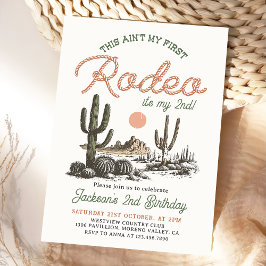 Invitación Este no es mi primer rodeo del segundo cumpleaños