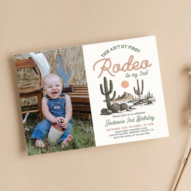 Invitación Este no es mi primer rodeo del segundo cumpleaños  (Subido por el creador)