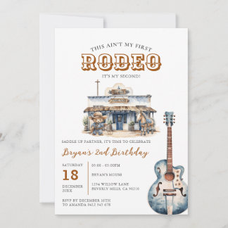 Invitación este no es mi primer rodeo es mi segundo cumpleaño