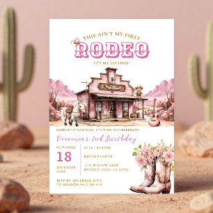 Invitación Este no es mi primer rodeo es mi segundo cumpleaño