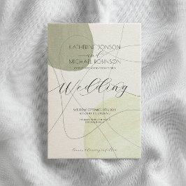 Invitación Estética abstracta verde | BODA
