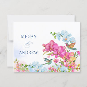 Invitación estética de boda floral