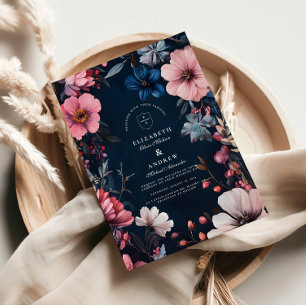 Invitación Estética de boda gótica vintage