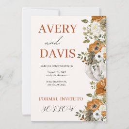Invitación estética de bodas de otoño de 2025