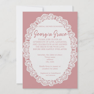 Invitación estética de encaje para despedida de so