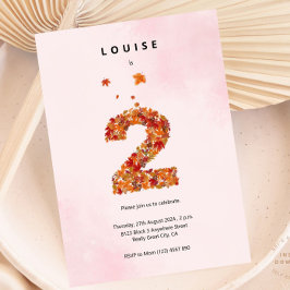 Invitación Estética del segundo cumpleaños del jardín floral 