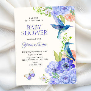 Invitación Estética elegante floración floral ducha de bebé p