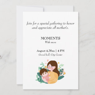 Invitación estética en negro y blanco limpio mam