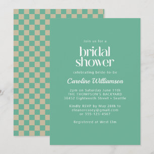 Invitación Estética Retro Tablero de Ajedrez Cumpleaños de Bo