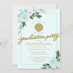 Invitación Estetoscopio Escuela de Enfermería Fiesta de Gradu