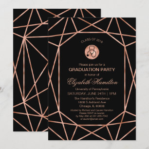 Invitación Estetoscopio Escuela de Enfermería Fiesta de Gradu