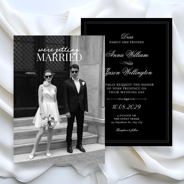 Invitación Estilista boda foto minimalista moderna  (Subido por el creador)