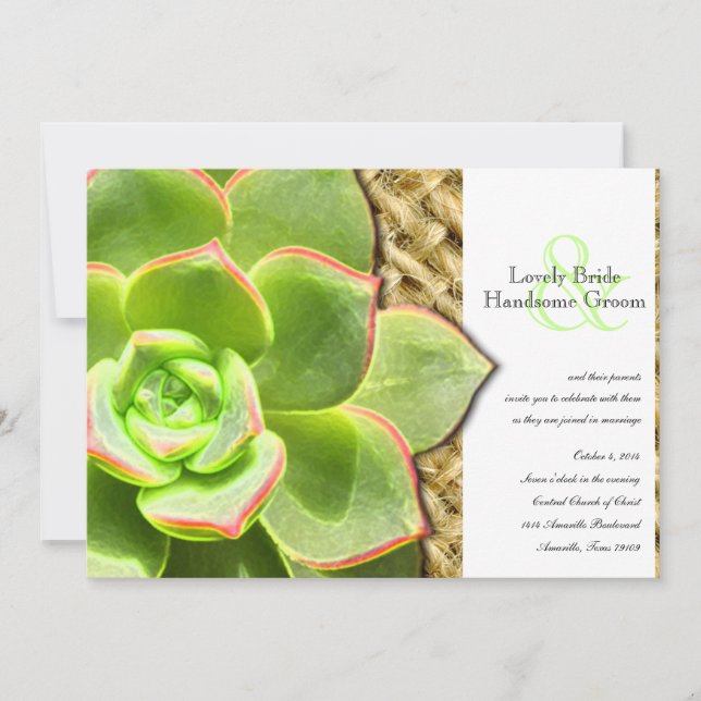 Invitación estilizada de la boda de la gallina y (Anverso)