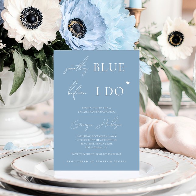 Invitación Estilizar Algo Azul Antes De Hacer Ducha Bridal (Subido por el creador)
