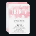 Invitación ESTILO 30 cumpleaños INVITAR color de agua rosa<br><div class="desc">Un diseño de invitación de moda para tu cumpleaños para cualquier edad - contáctame para cambiar el tipo de purpurina para ti! CONSEJO :: 1. Para cambiar/mover gráficos y fuentes y añadir más texto, pulse el botón "personalizar". - - - - - - - - - - - - -...</div>