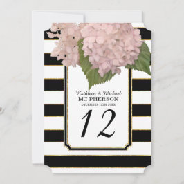 Invitación Estilo Art Deco Moderno Hortensia Falso Dorado Est