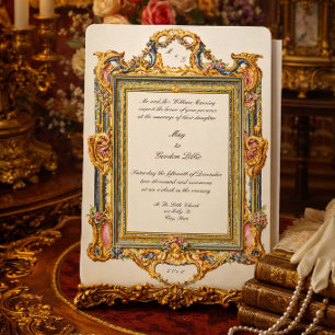 Invitación Estilo barroco rococó colorido de la era victorian