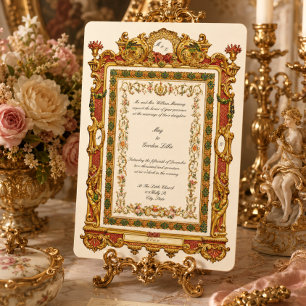 Invitación Estilo barroco rococó de la era victoriana retro 1