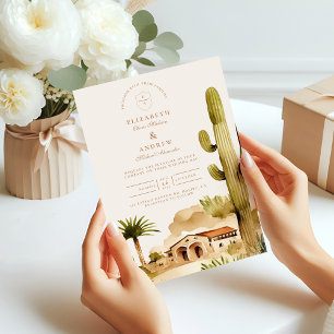 Invitación Estilo Boda de Hacienda del desierto
