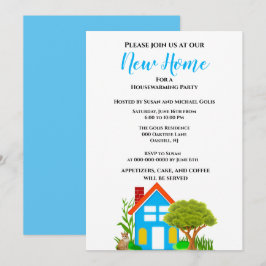 Invitación Estilo Casual para Calentar la Casa Nueva