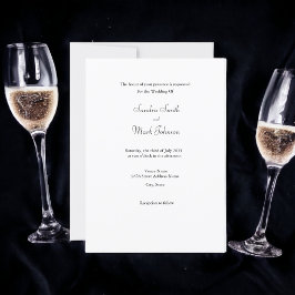 Invitación Estilo clásico simple y elegante del presupuesto