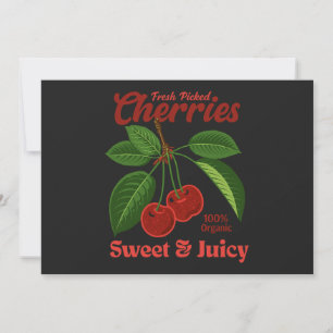 Invitación Estilo de arte gráfico comercial de frutas de cere